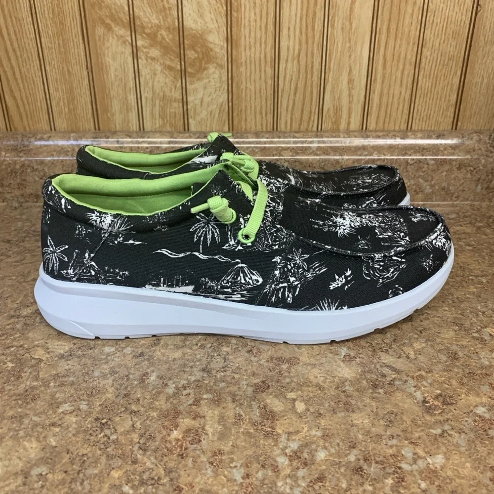 Ariat Black and Neon Green Sneakers - Picture 1 of 6